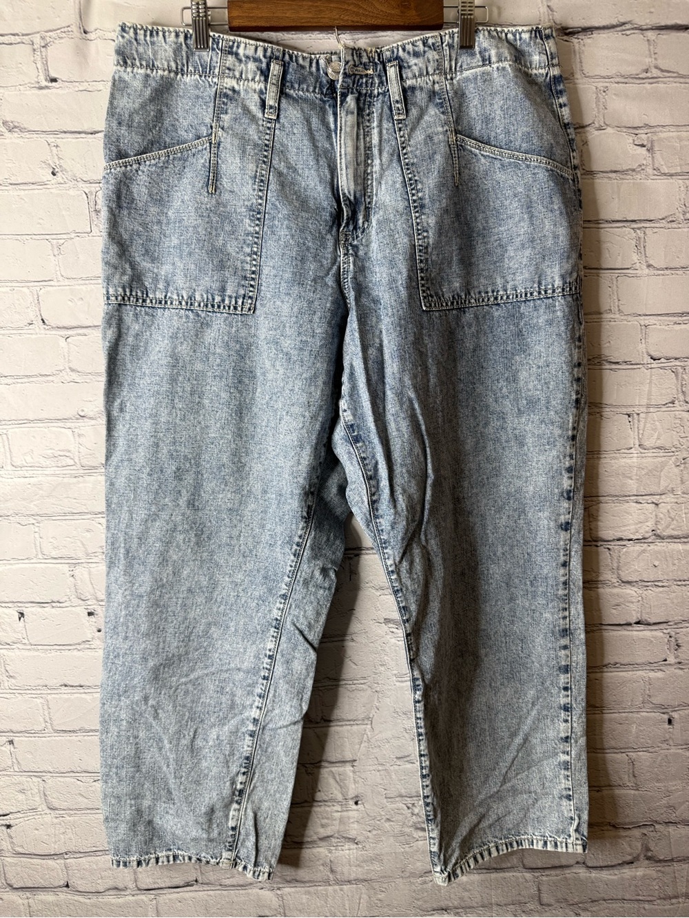 Torrid acid wash jeans 12R baggy high rise belt jeans